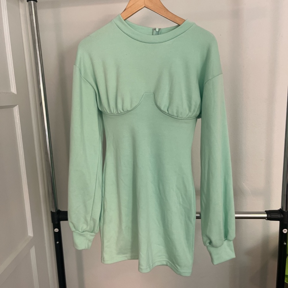 Teal sabo skirt mini dress